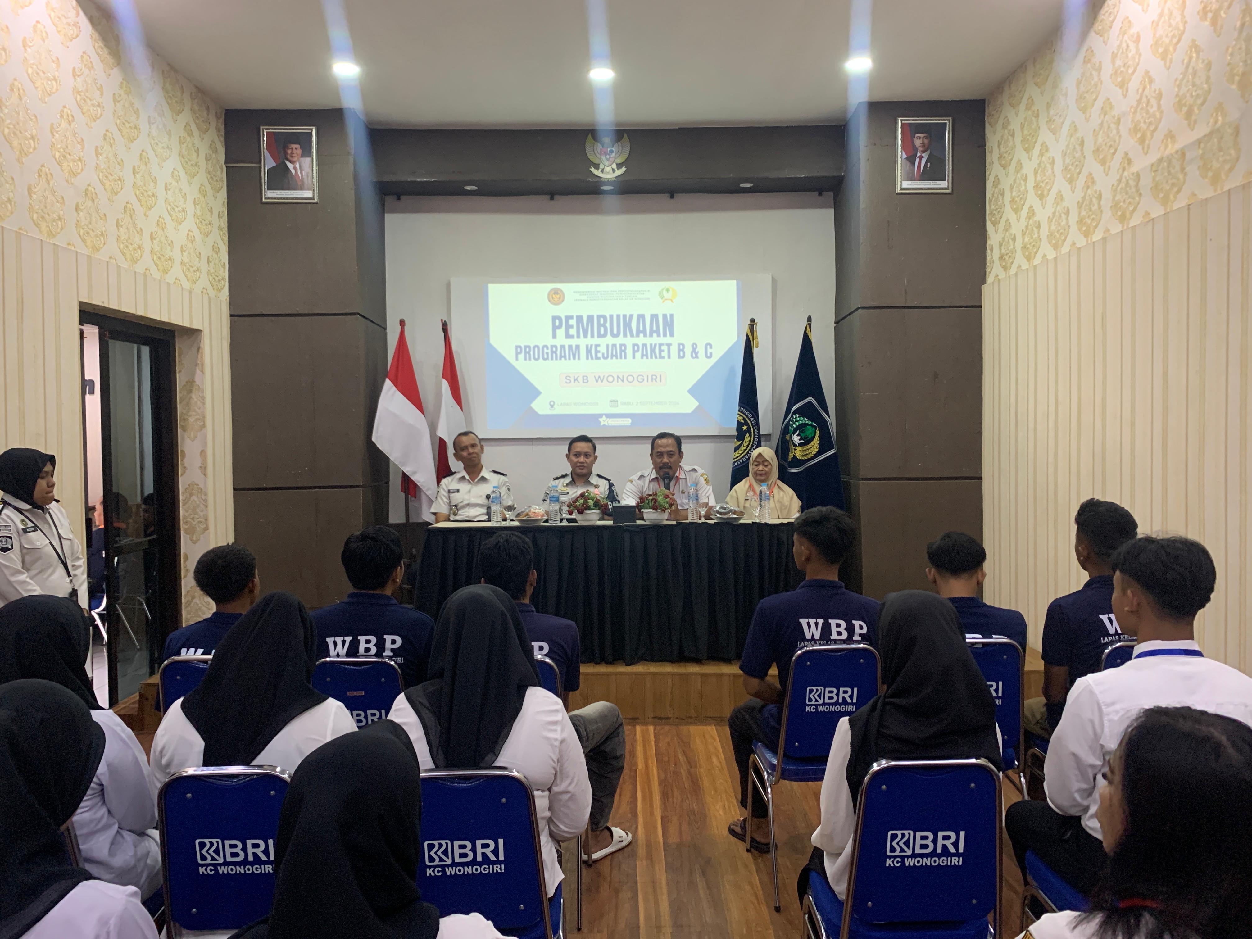 Lapas Wonogiri Buka Program Kejar Paket B dan C, Wujudkan Akses Pendidikan bagi WBP